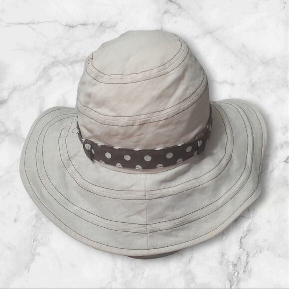 Peter Grimm Womens Wide Brim Cloth Bucket Poka Dot Sun - Picture 1 of 8